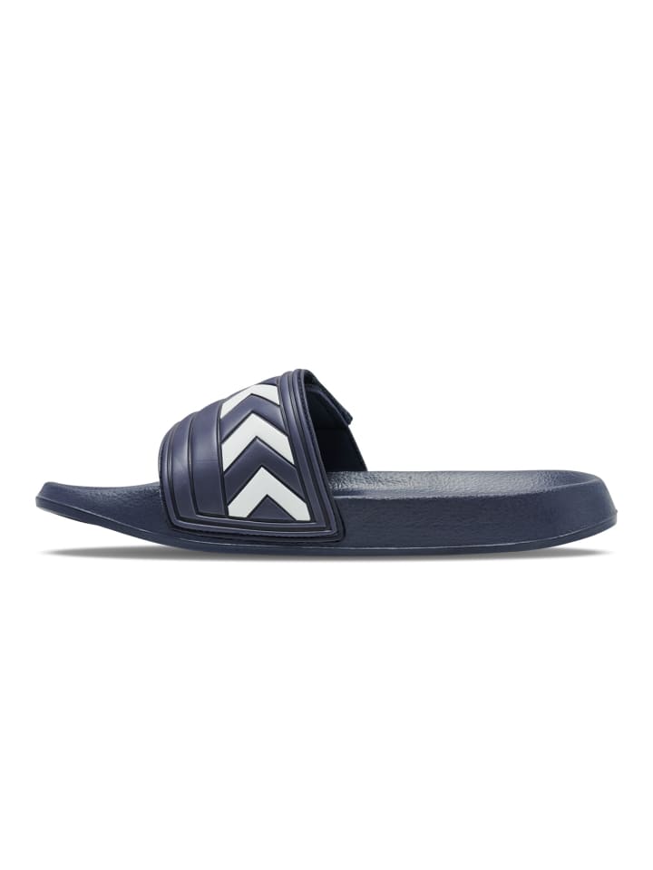 Hummel Hummel Badelatschen Larsen Slipper Erwachsene in DRESS BLUE/WHITE günstig kaufen