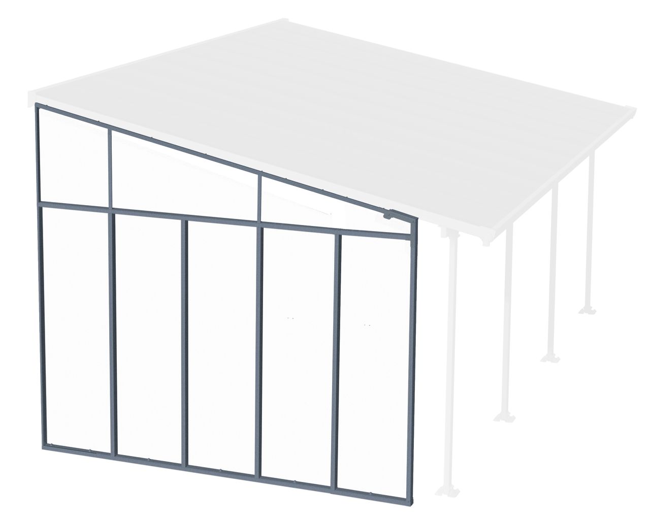 Canopia by Palram Terrassendach Seitenwand 4m  Anthrazit