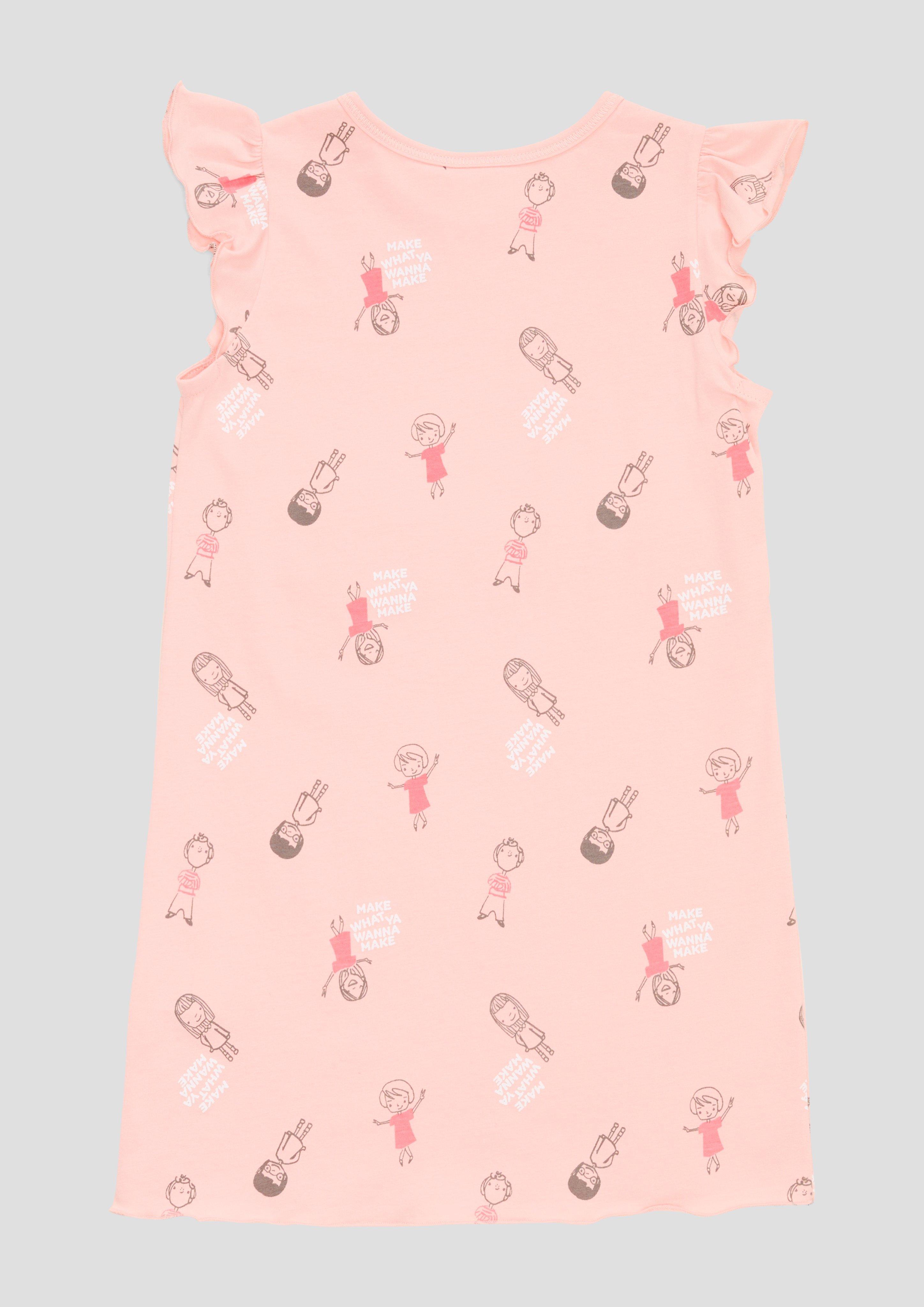 Kurzes Nachthemd mit All-over-Print  6009017-3043
