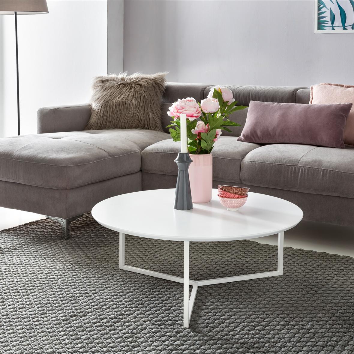 Wohnling Design Couchtisch Holz Weiß/Matt