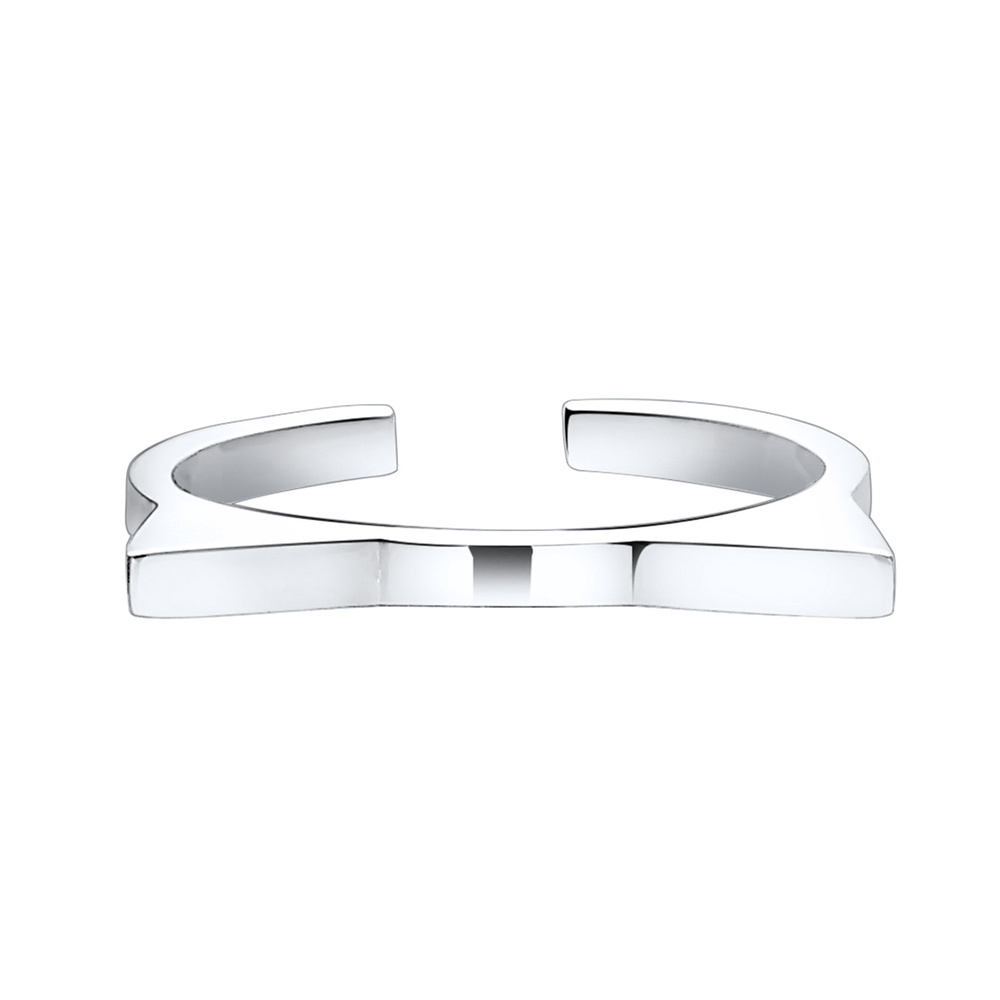 Elli Elli Bague Katzenohren Cat Geo Offen Trend Cool 925er Silber Bague