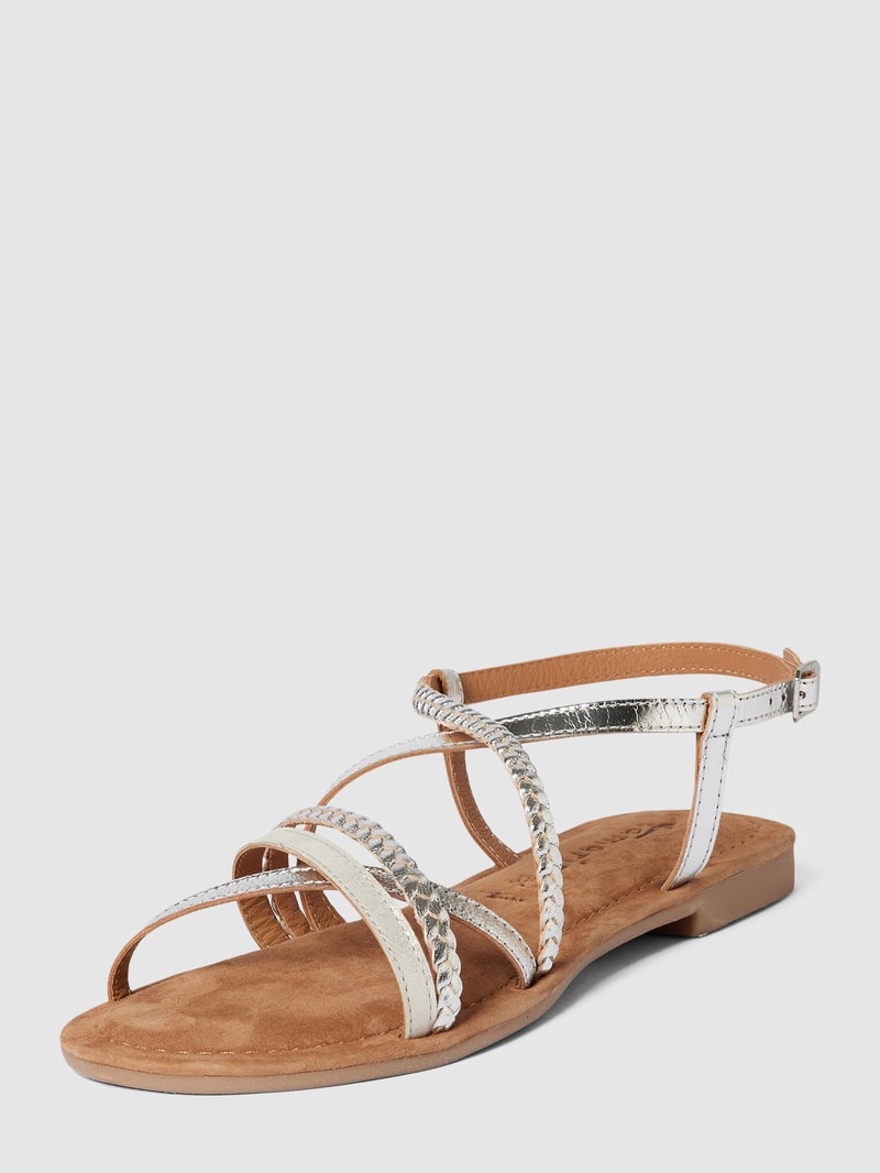 Sandalen im Metallic-Look in silber