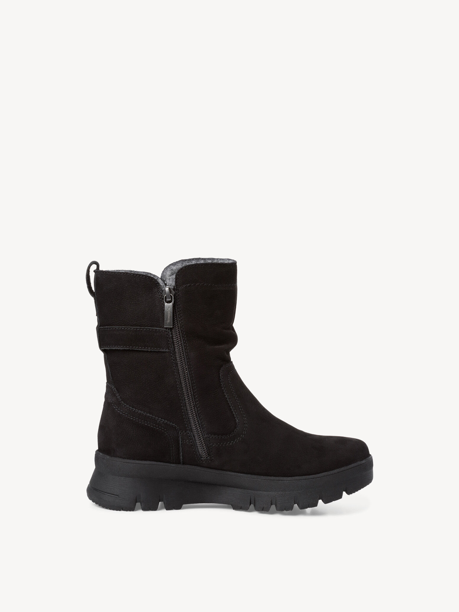 Bottine en cuir - noir