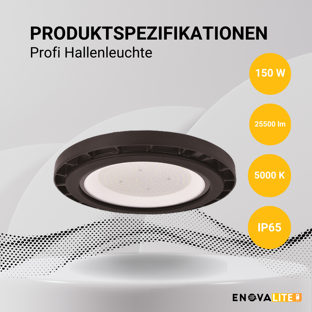 ENOVALITE LED-HighBay, UFO, 150 W, hochenergieeffizient