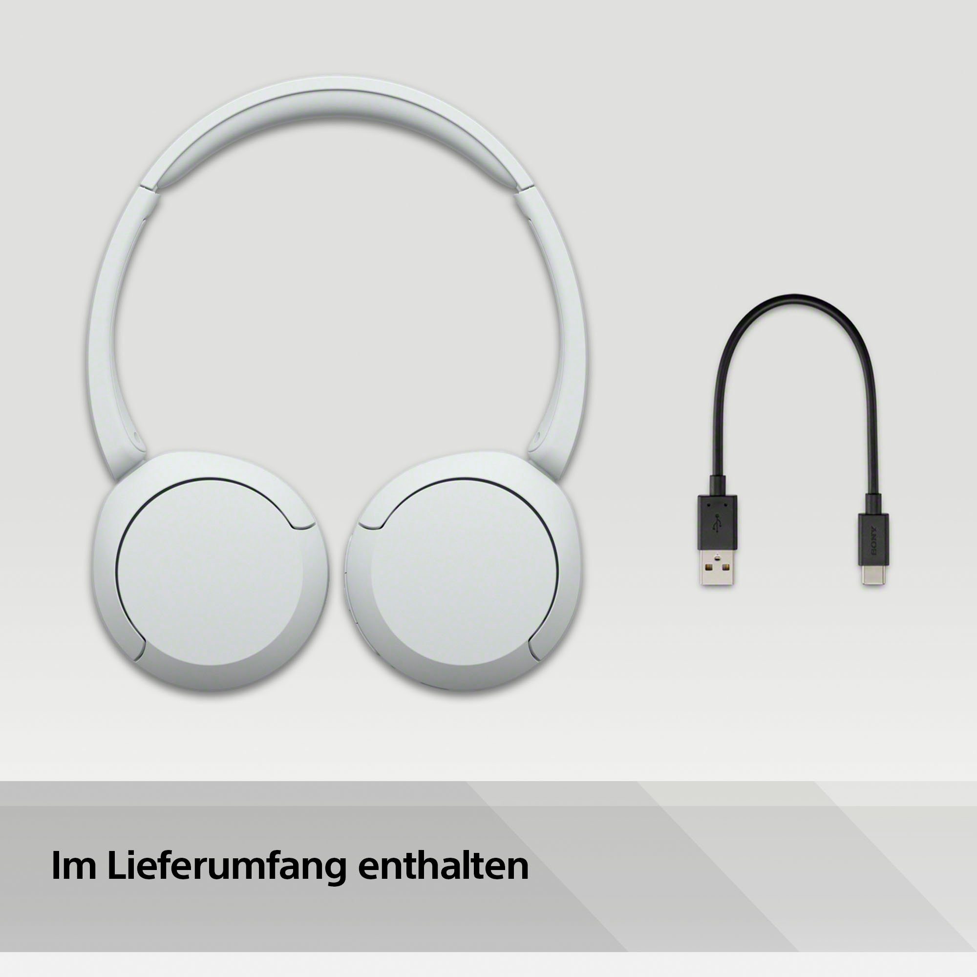 Sony WHCH520 On-Ear-Kopfhörer (Freisprechfunktion, Rauschunterdrückung, Google Assistant, Siri, Bluetooth, 50 Std. Akkulaufzeit)