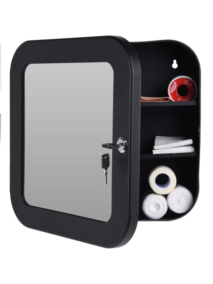 Excellent Houseware Medizinschrank in schwarz günstig kaufen onesize