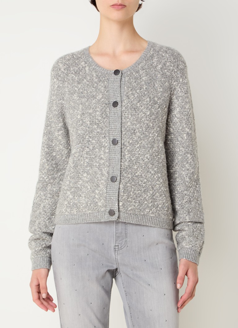 Expresso Chunky knit cardigan with lurex and sequins