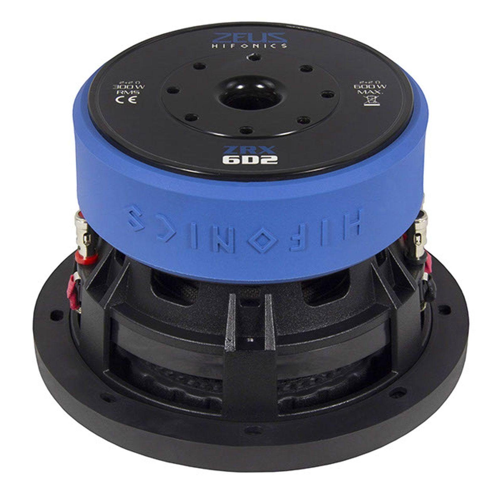 Hifonics ZEUS Woofer ZRX-6D2 Chassis 16,5cm 600 Watt 2+2 Ohm Audioverstärker