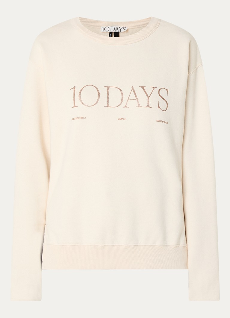 10DAYS  Sweater met logo en lurex