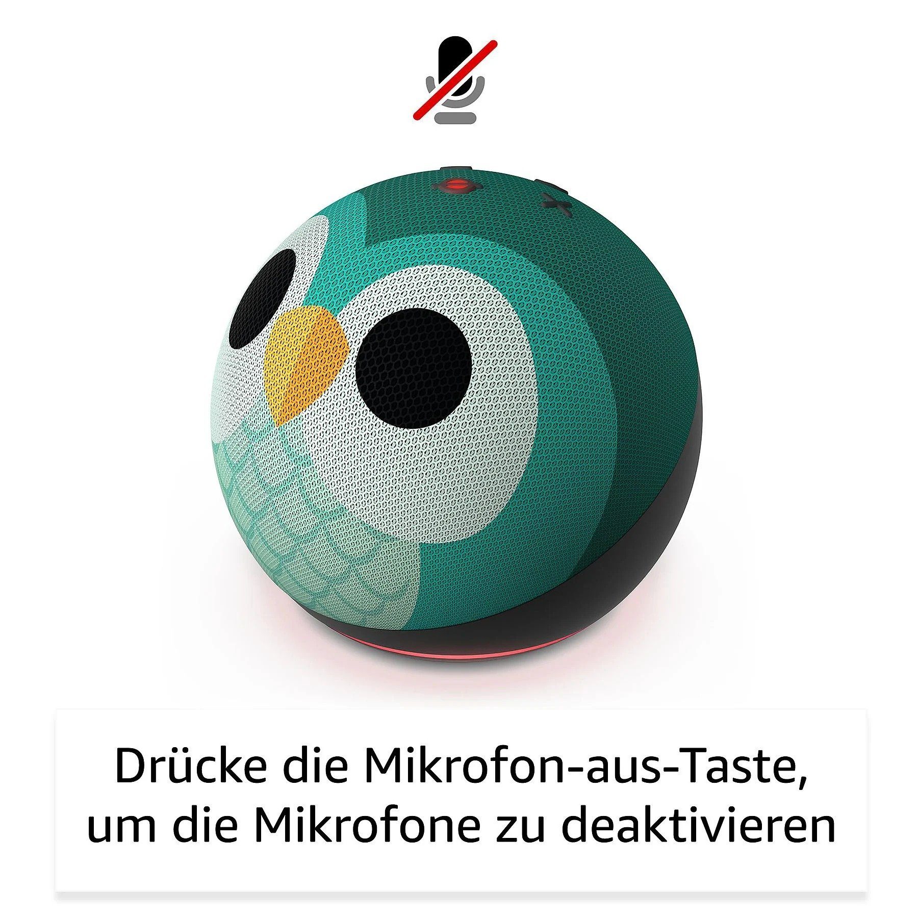 Amazon Echo Dot Kids (5.Gen) Eulen-Design Kinder Edition mit Alexa Lautsprecher (Bluetooth, WLAN (WiFi), mit Sprachsteuerung, Streaming)