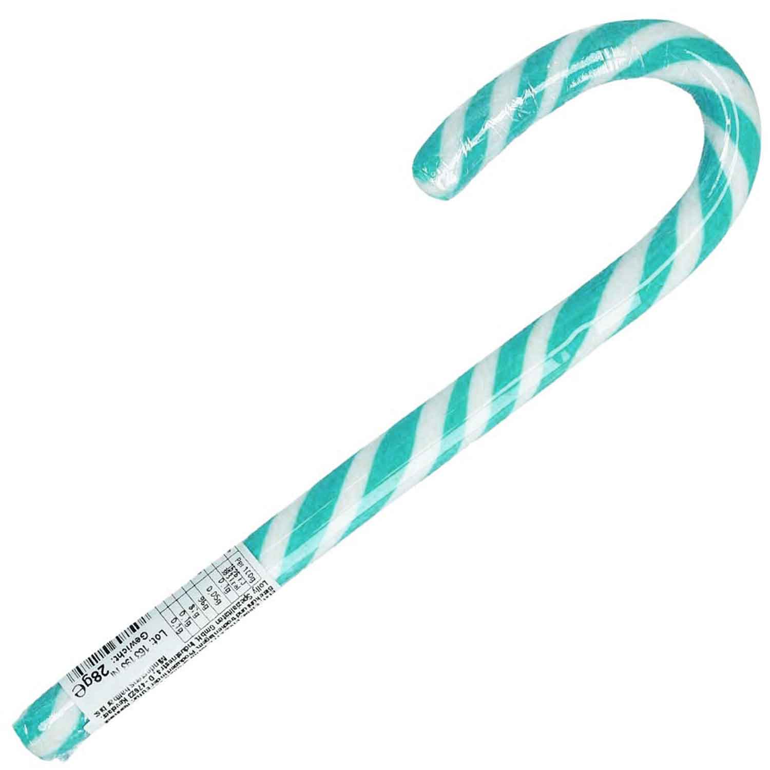Lolly Master Zuckerstange 16cm weiß-türkis