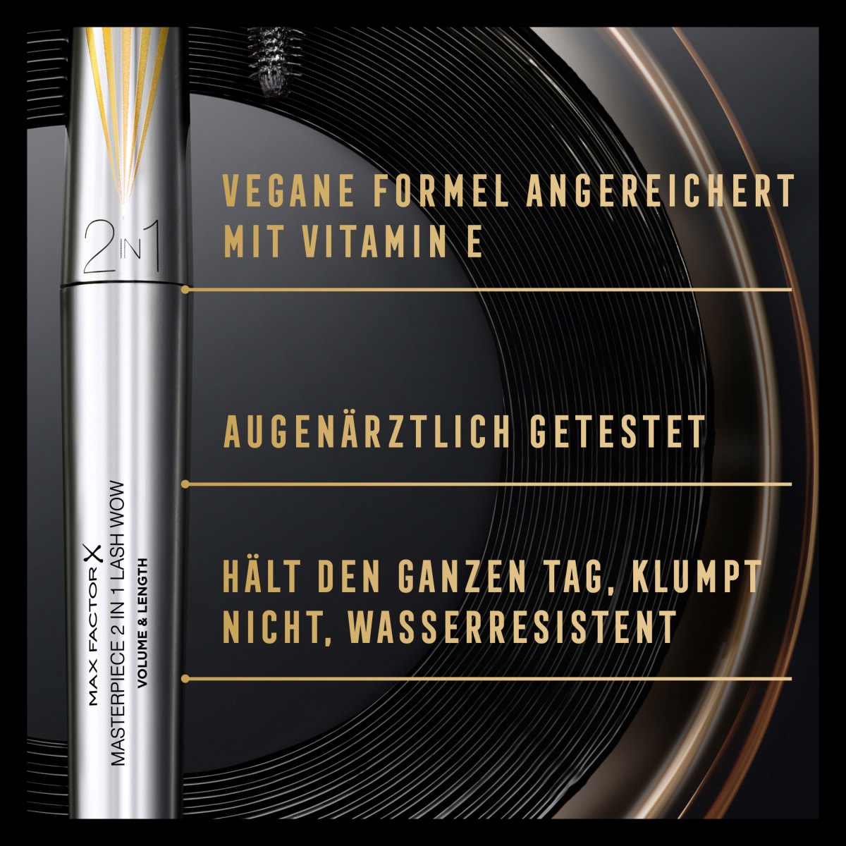 Mascara Masterpiece 2in1 Lash Wow 01 Black, 7 ml