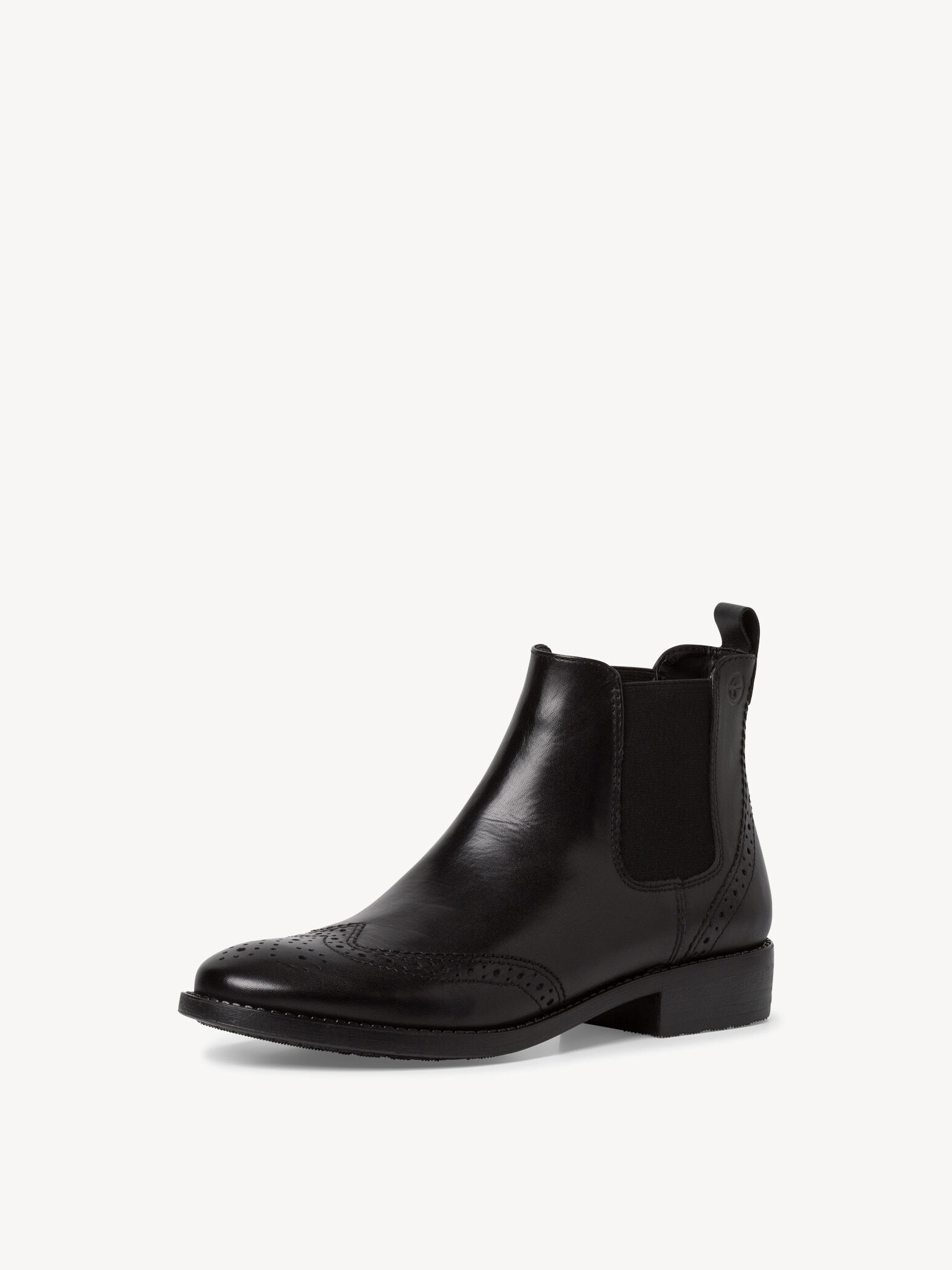 Bottine Chelsea en cuir - noir