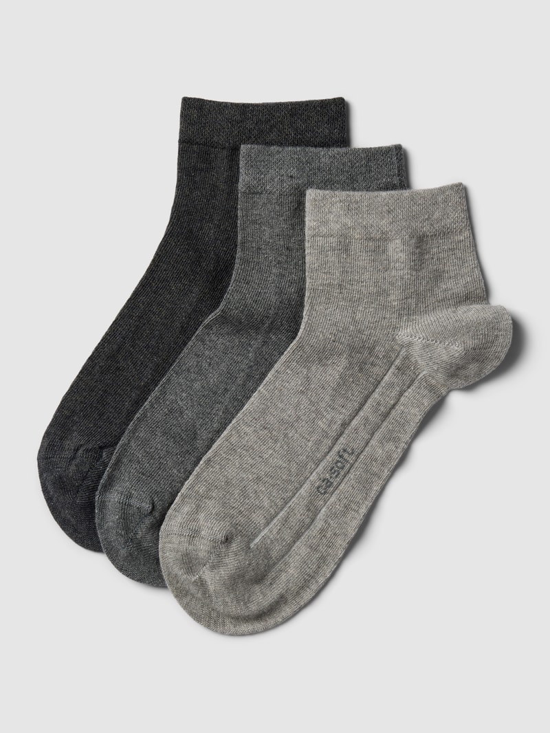 Socken mit Stretch-Anteil im 3er-Pack in mittelgrau
