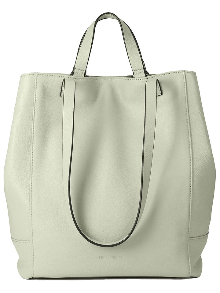 FREDs BRUDER Leder-Shopper in Grün - (B)45 x (H)31 x (T)16 cm günstig kaufen onesize