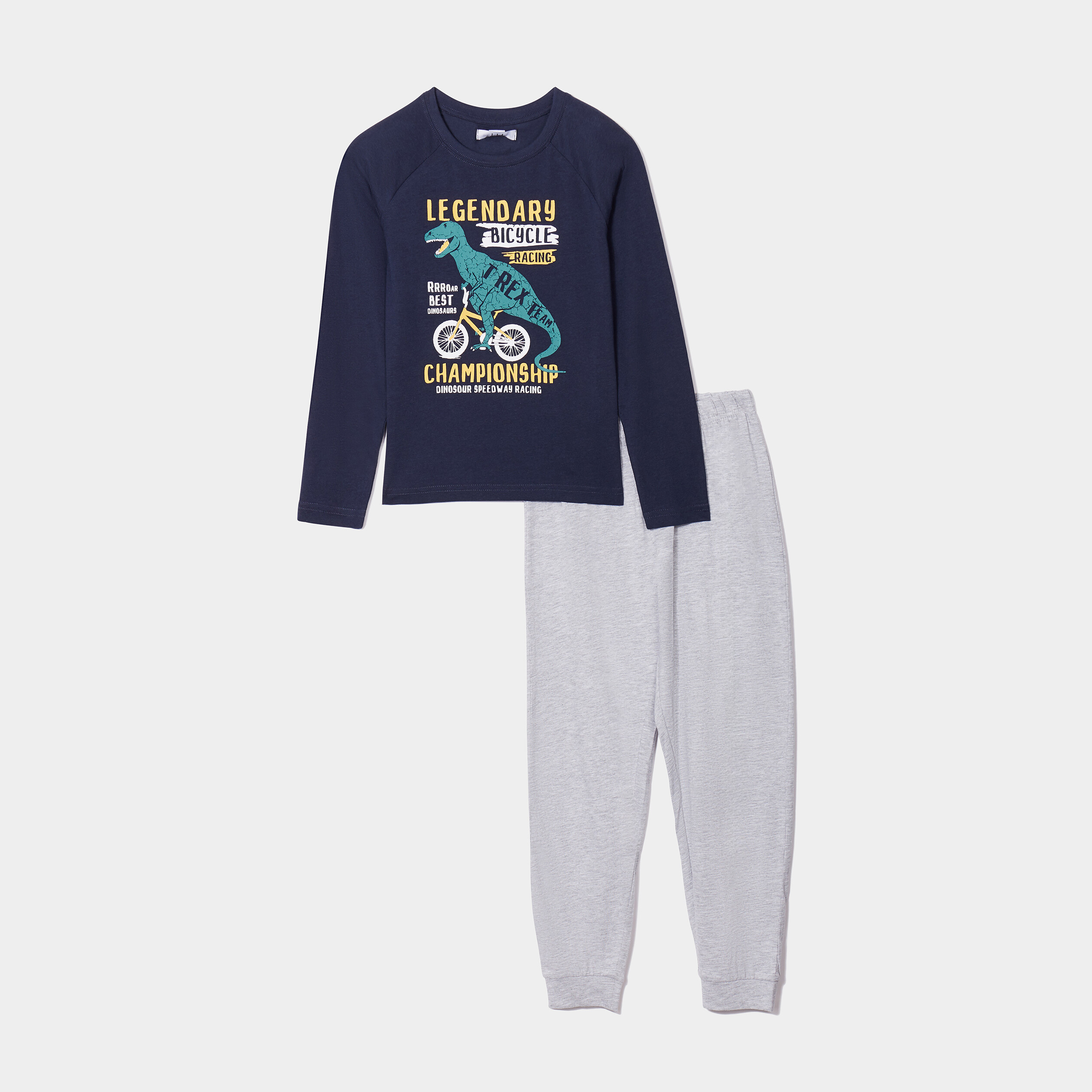 Ensemble pyjama pantalon resserré bleu marine garçon | La Halle