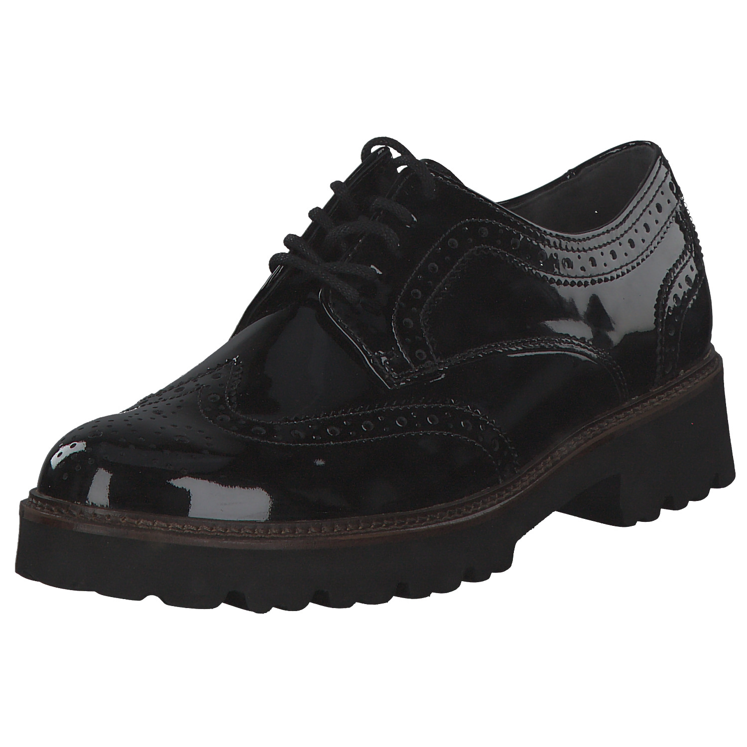 Gabor 05.244, Schnürschuhe, Damen, schwarz (cognac)
