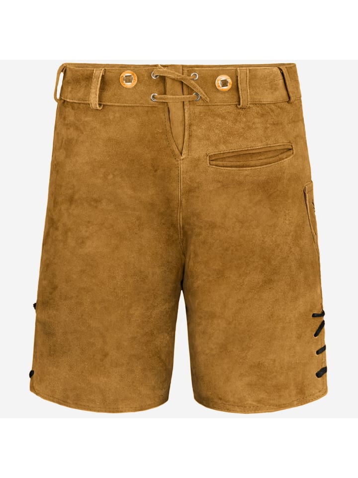PAULGOS Lederhose Kurz Echtleder HK5 in Hellbraun günstig kaufen