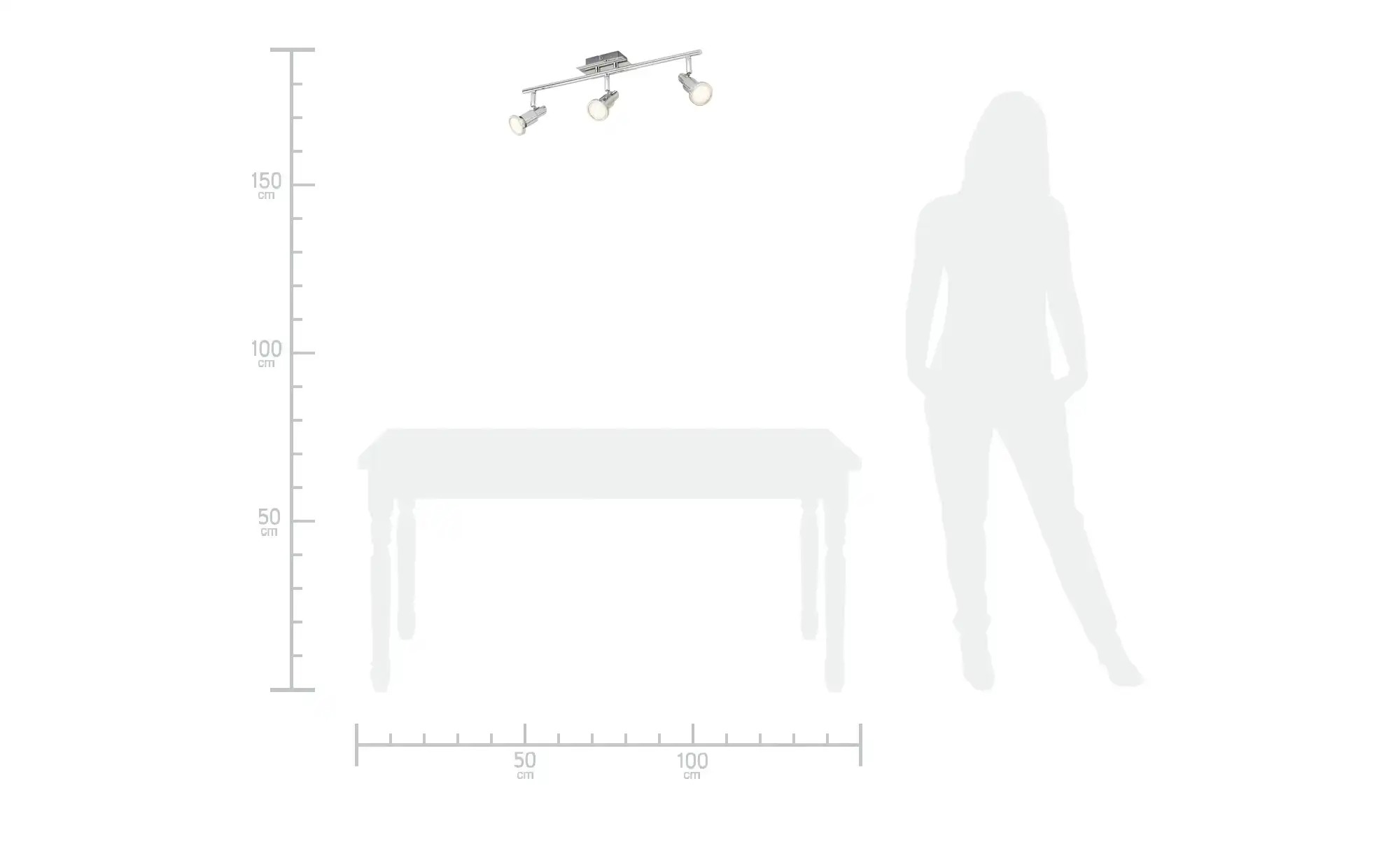 KHG LED-Deckenstrahler mit 3 schwenkbaren Spots