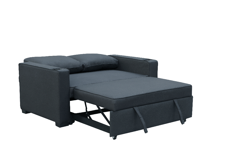 Happy Home 2-Sitzer Sofabett inkl. Kissen HSP105-DGR dunkelgrau