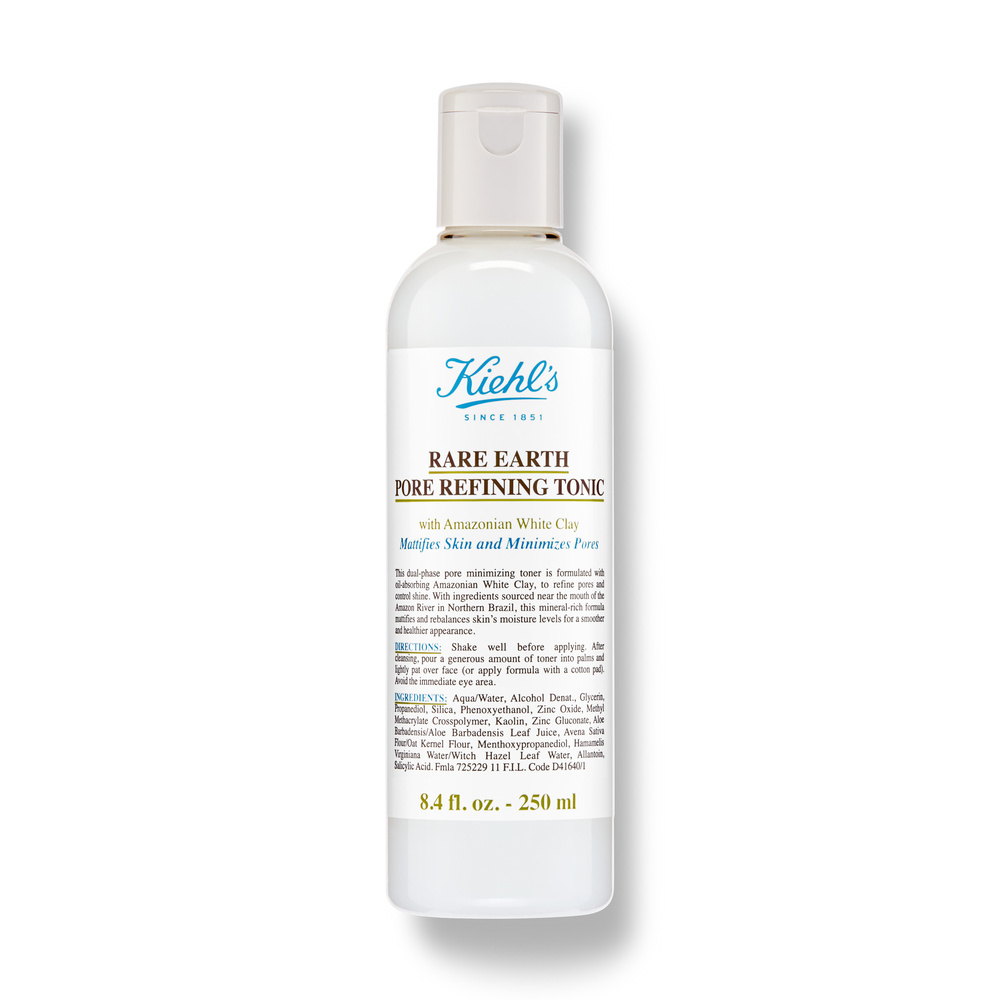 kiehl's Rare Earth Pore Refining Tonic Tonique biphasé purifiant à l'argile blanche pour peaux normales à grasses