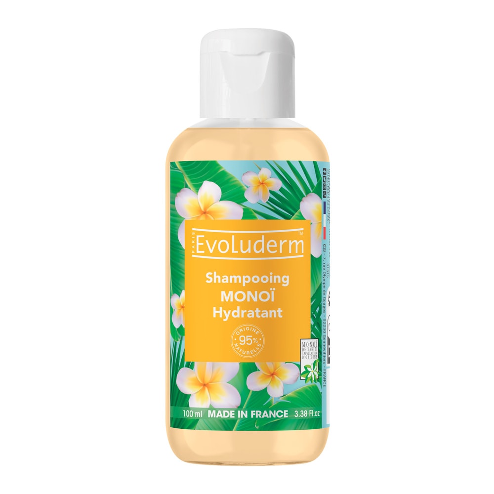 evoluderm Shampoing Monoï Hydratant - 100 ml Shampoing