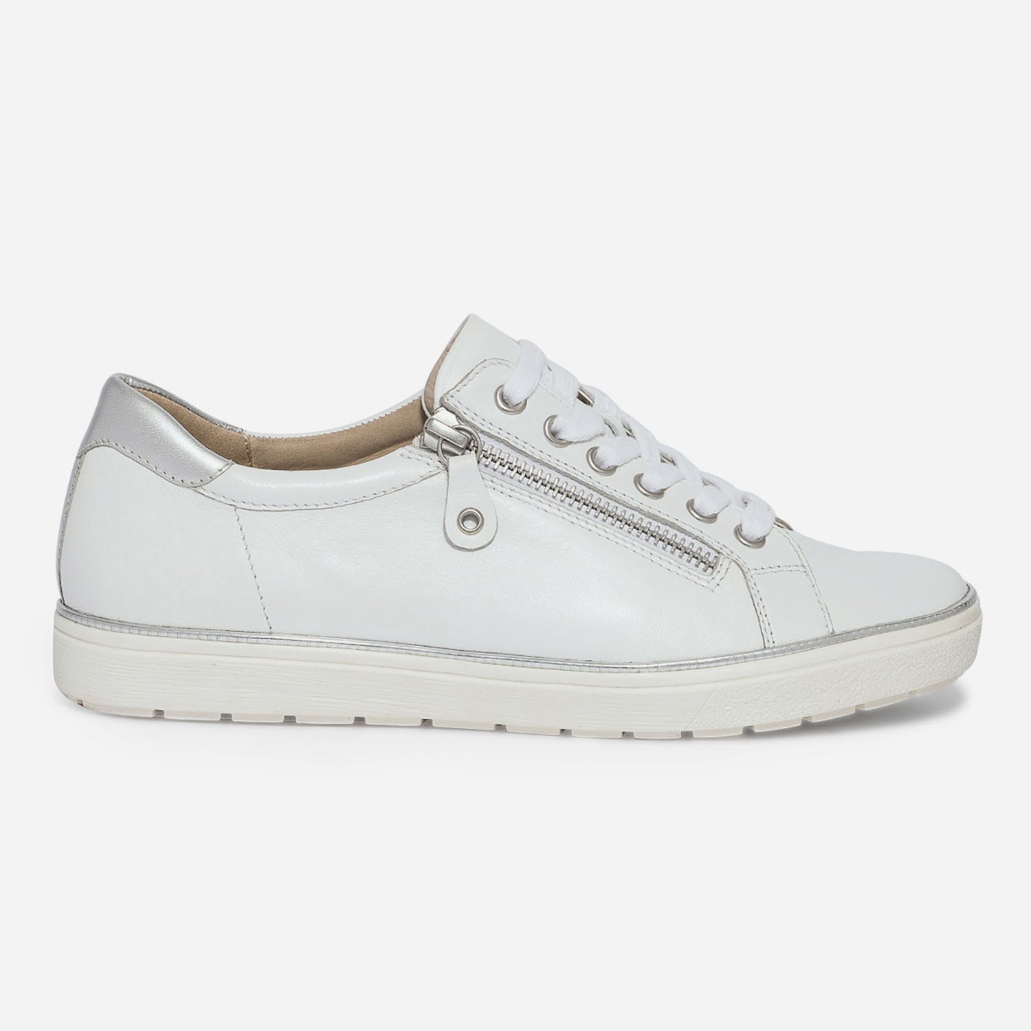 Tennis CAPRICE blanche en cuir