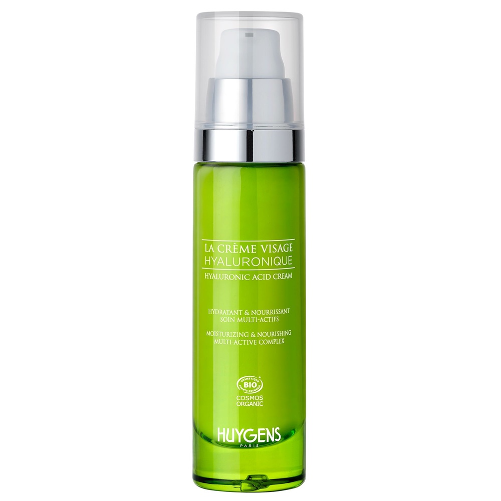 huygens LA CRÈME VISAGE HYALURONIQUE Soin visage BIO. Multi-actions. Hydratante, lissante et repulpante
