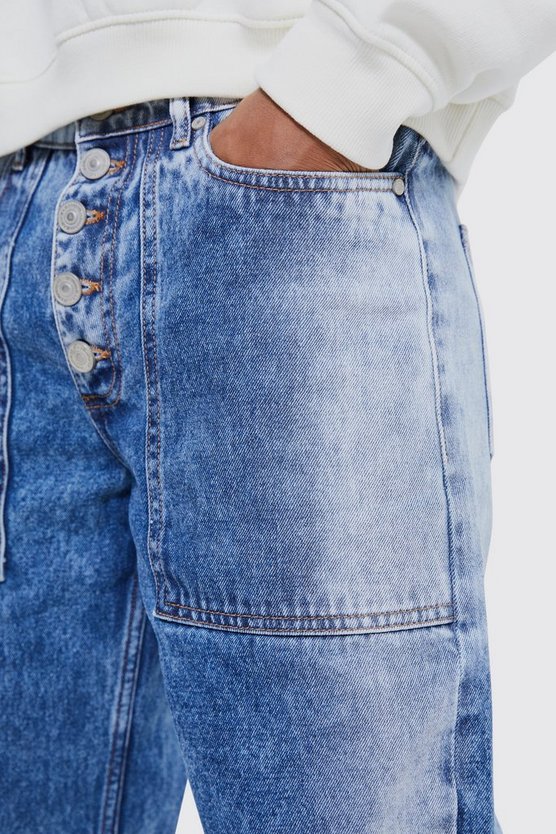 Lockere Jeans mit Acid-Waschung
