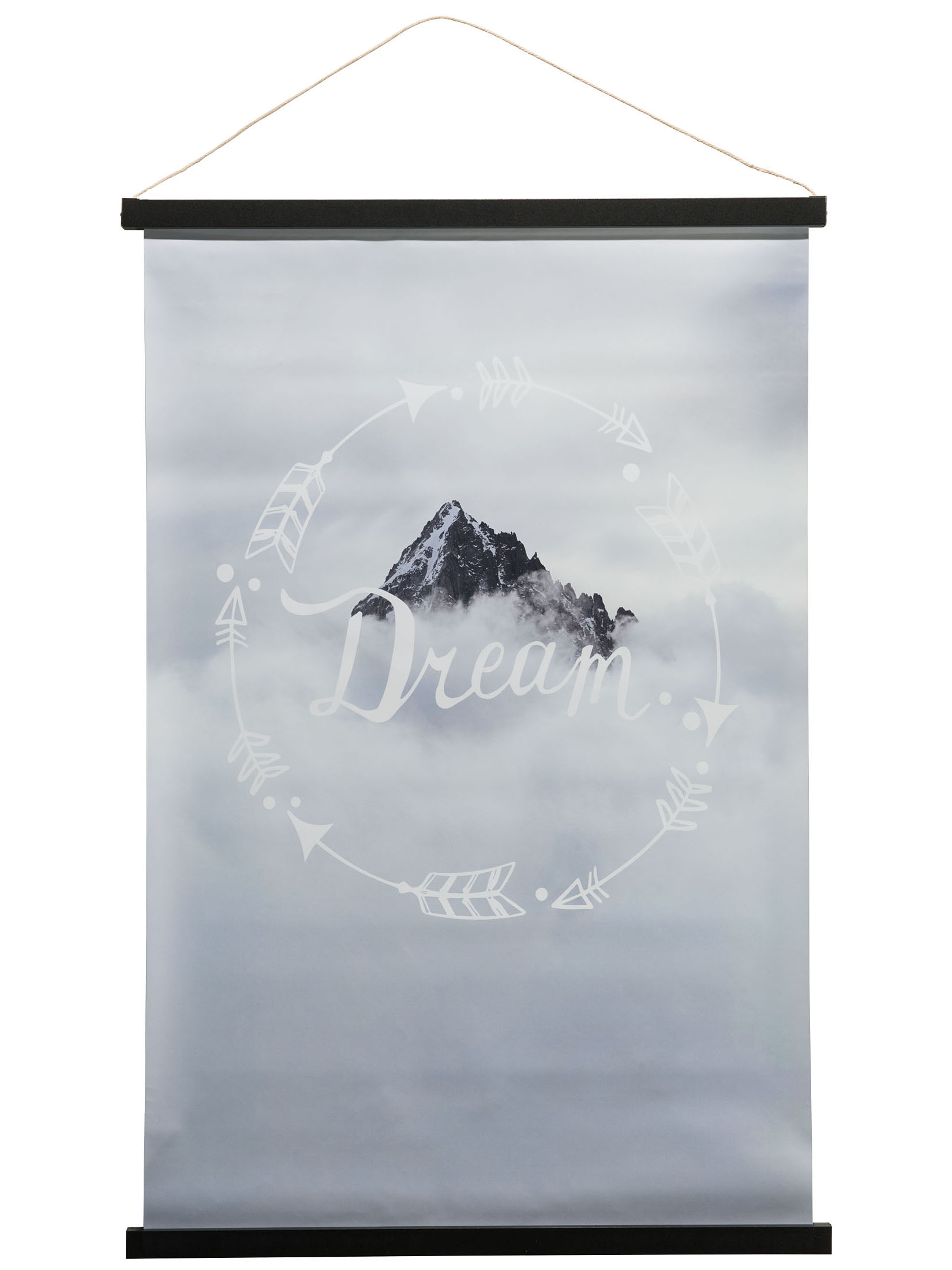 Ãœber den Wolken Leinwandbild, Weiss