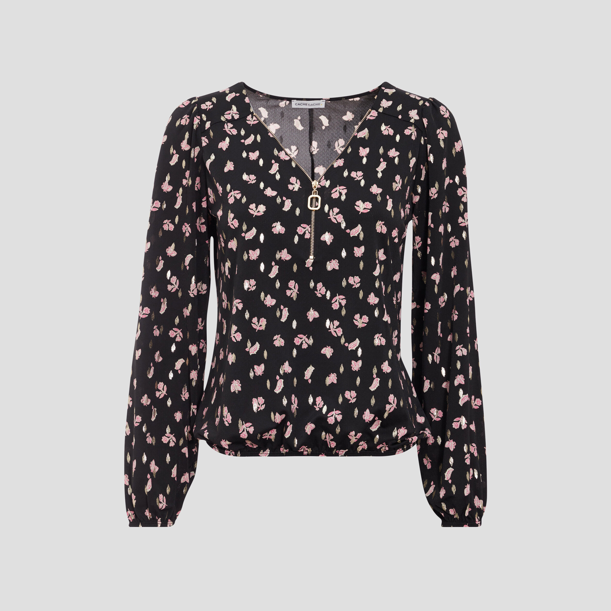 T-shirt manches longues noir femme | Cache Cache
