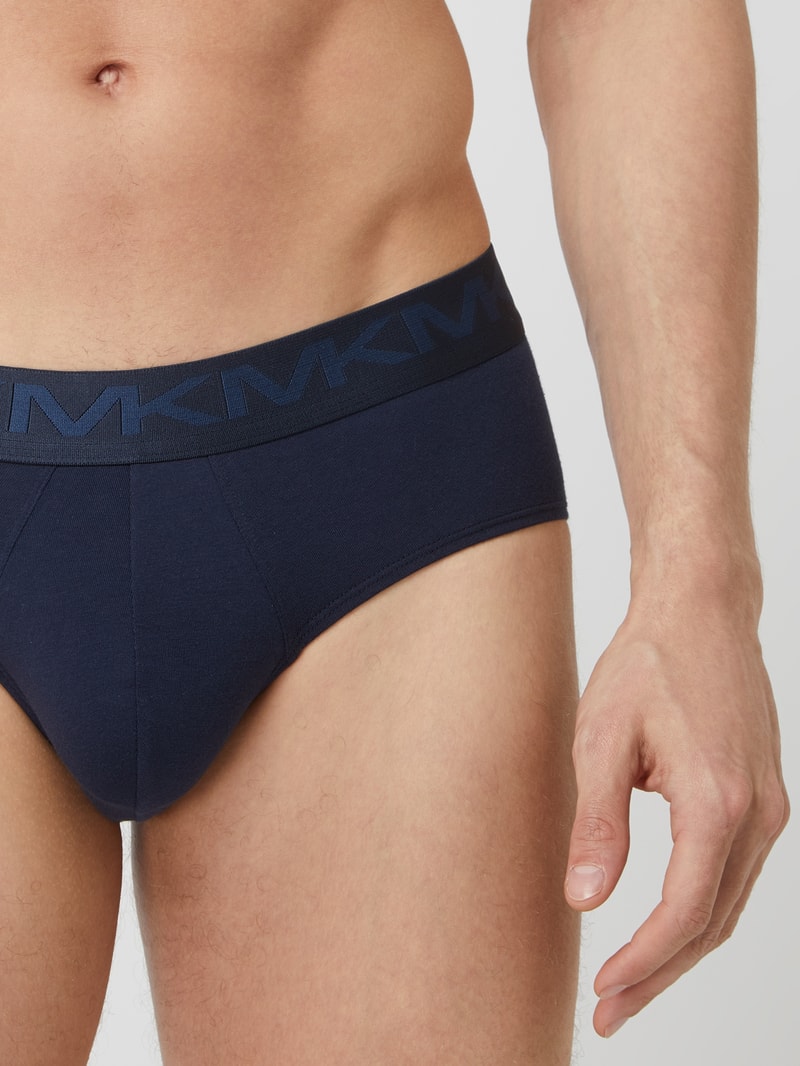 Slip mit Label-Schriftzug in mittelgrau meliert