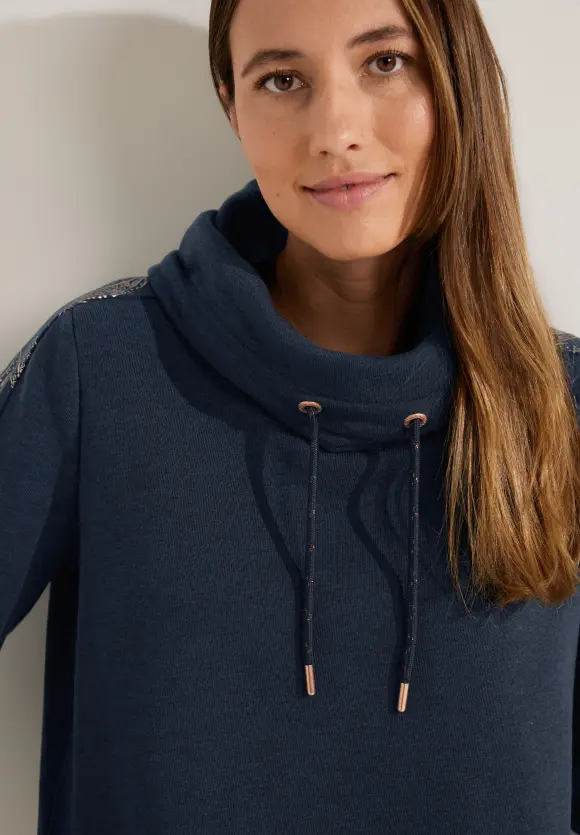 CECIL Sweatshirt mit Volumenkragen