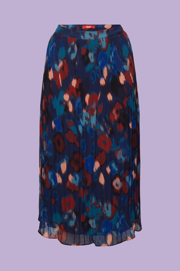 Chiffon-Midirock mit Plisseefalten
