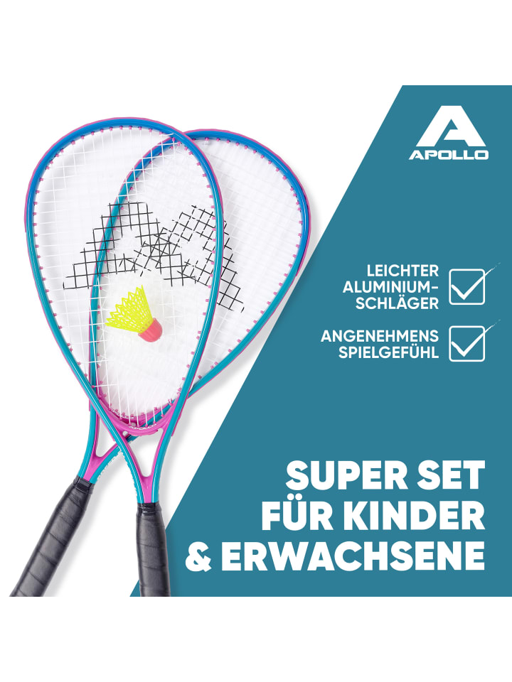 Apollo Badminton Schläger Set Kinder 