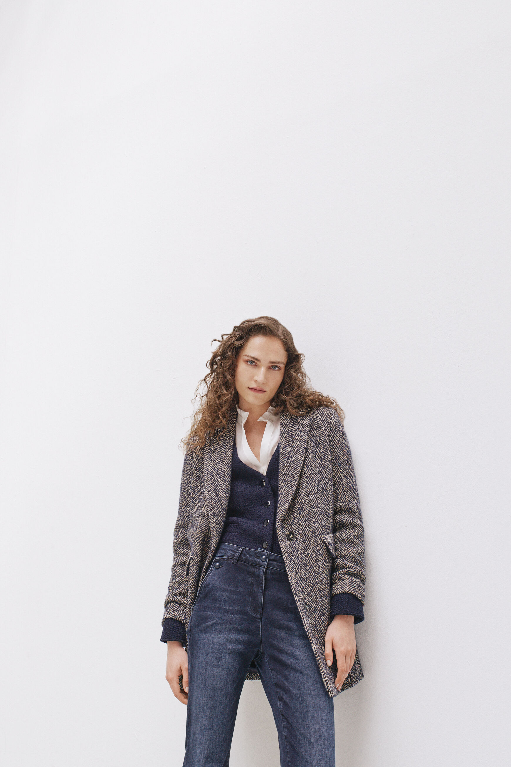 manteau elton bleu marine femme