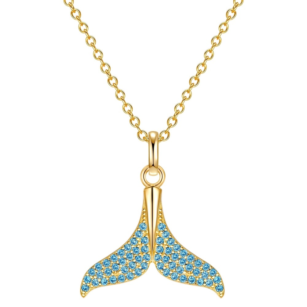 Rafaela Donata Chaîne Ailette Argent sterling Oxyde de zirconium (CZ) en Or jaune collier