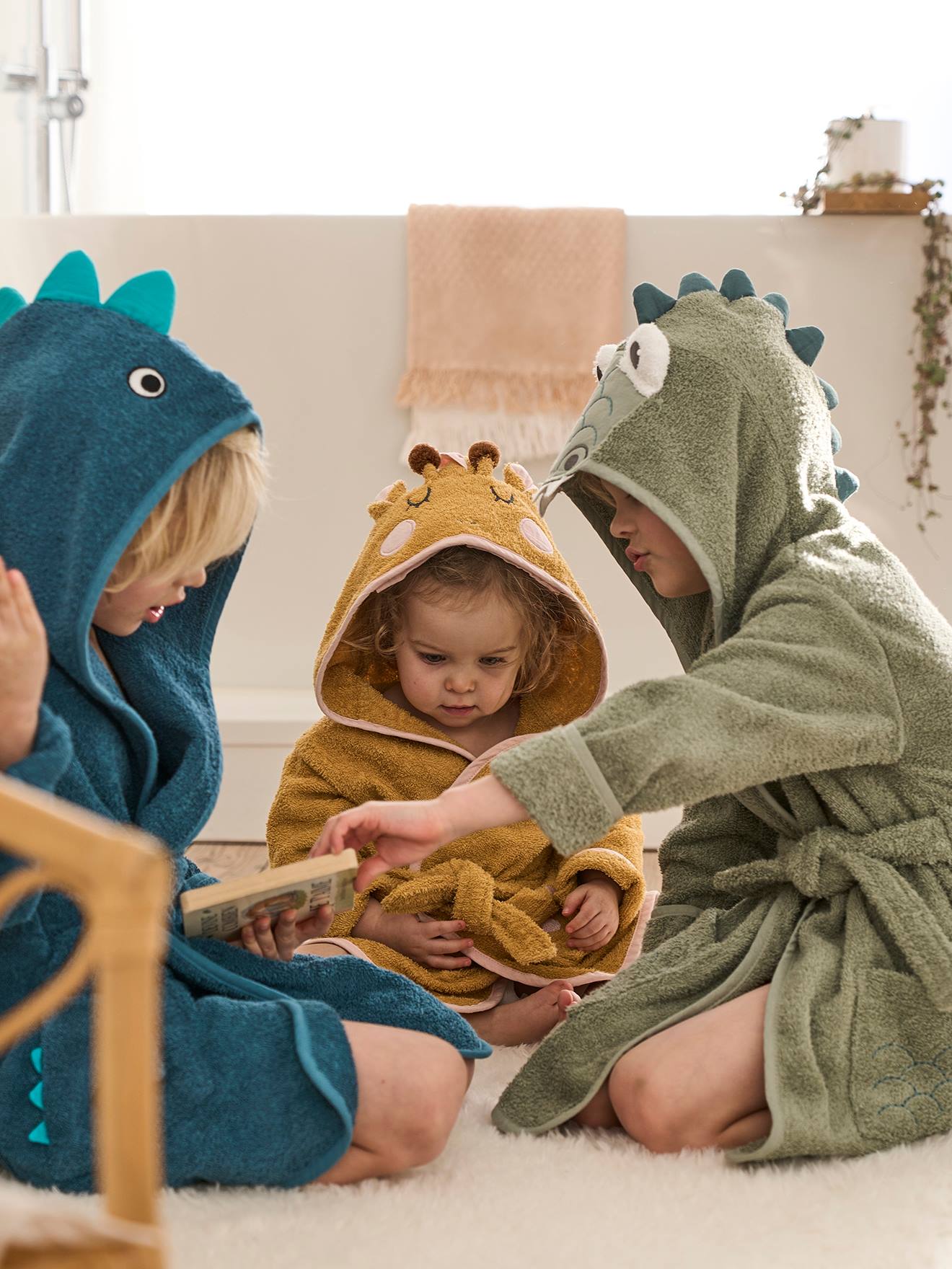 Vertbaudet Baby Bademantel, Giraffen-Kostüm Oeko Tex, personalisierbar - senfgelb