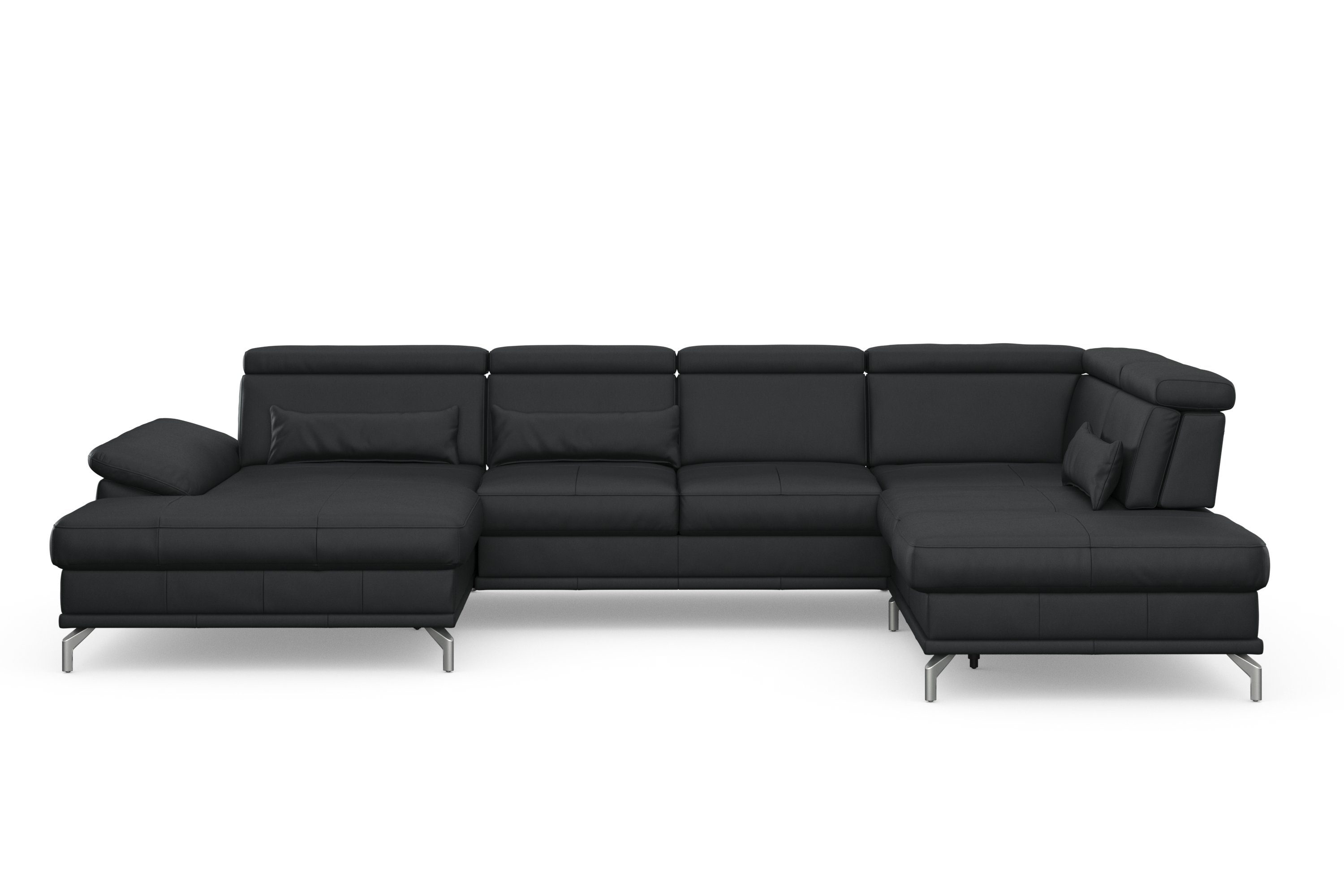 sit&more Wohnlandschaft Cabrio, Sitztiefenverstellung und Federkern, jeweils inklusive 3 Nierenkissen