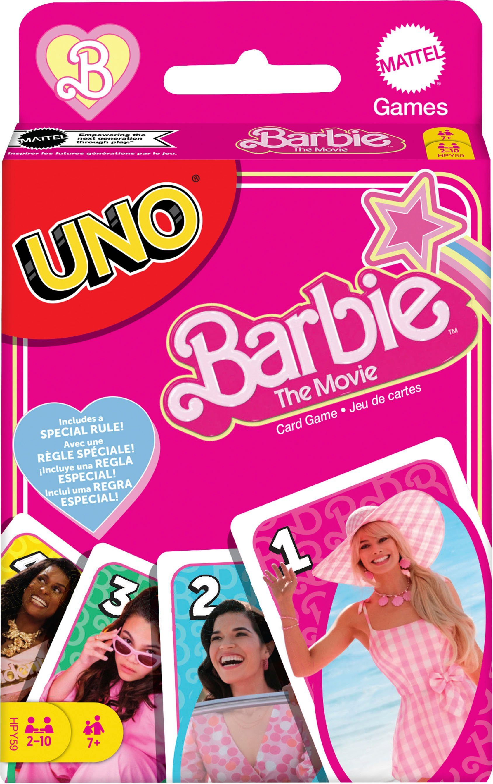 Barbie Spiel, Kartenspiel UNO Barbie The Movie zum Spielfilm