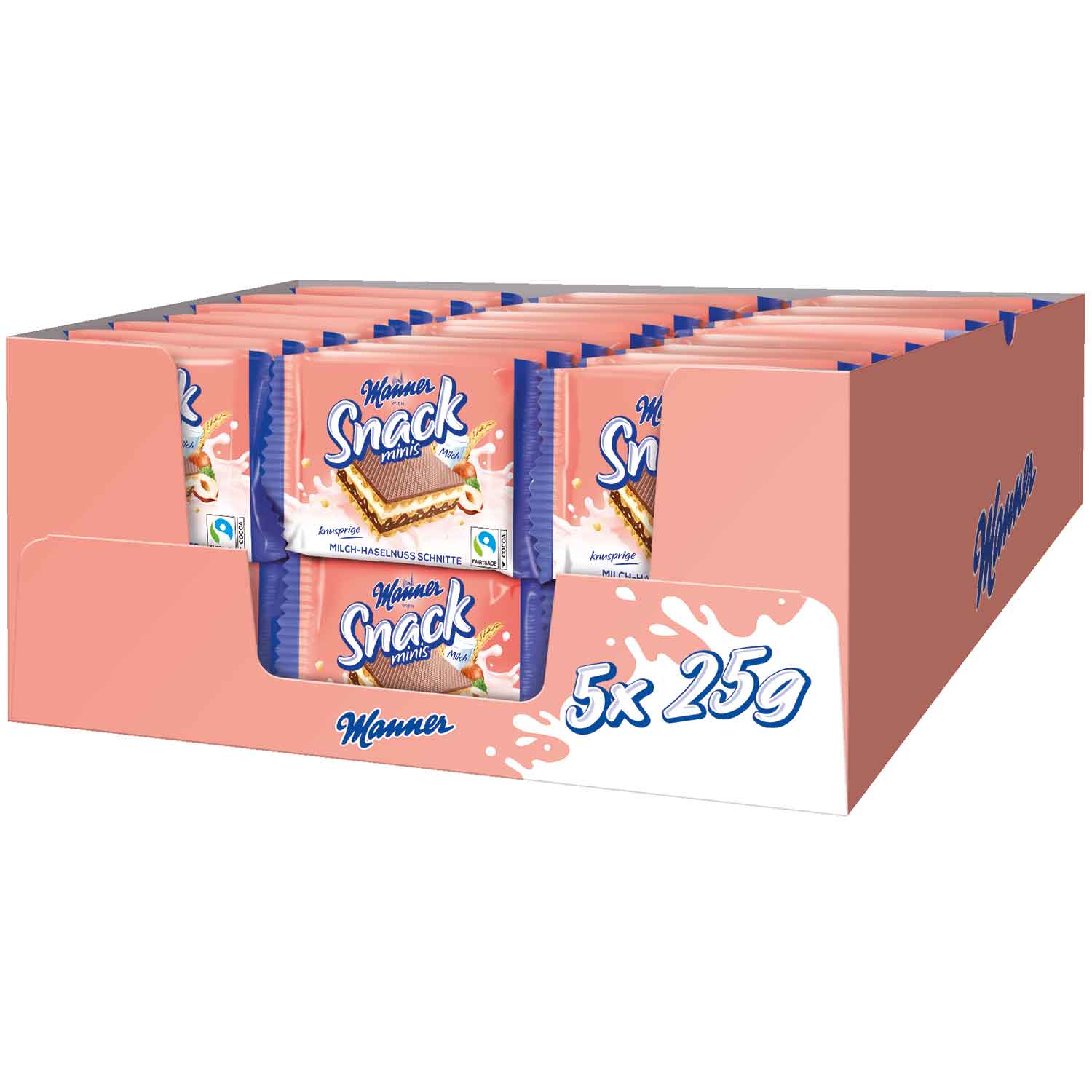 Manner Snack Minis Milch-Haselnuss Schnitte 5x25g