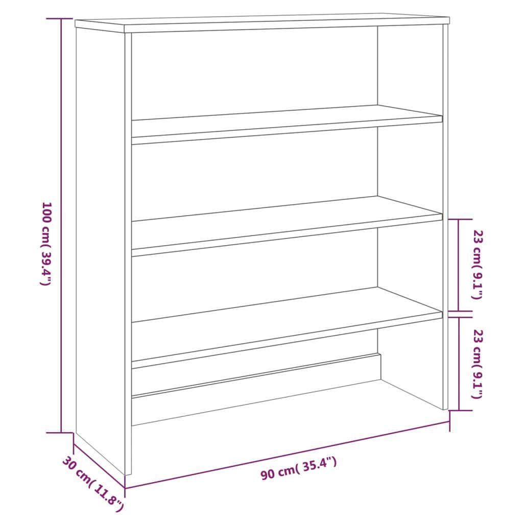 vidaXL Anrichte Highboard-Aufsatz Hellgrau 90x30x100 cm Massivholz Kiefer