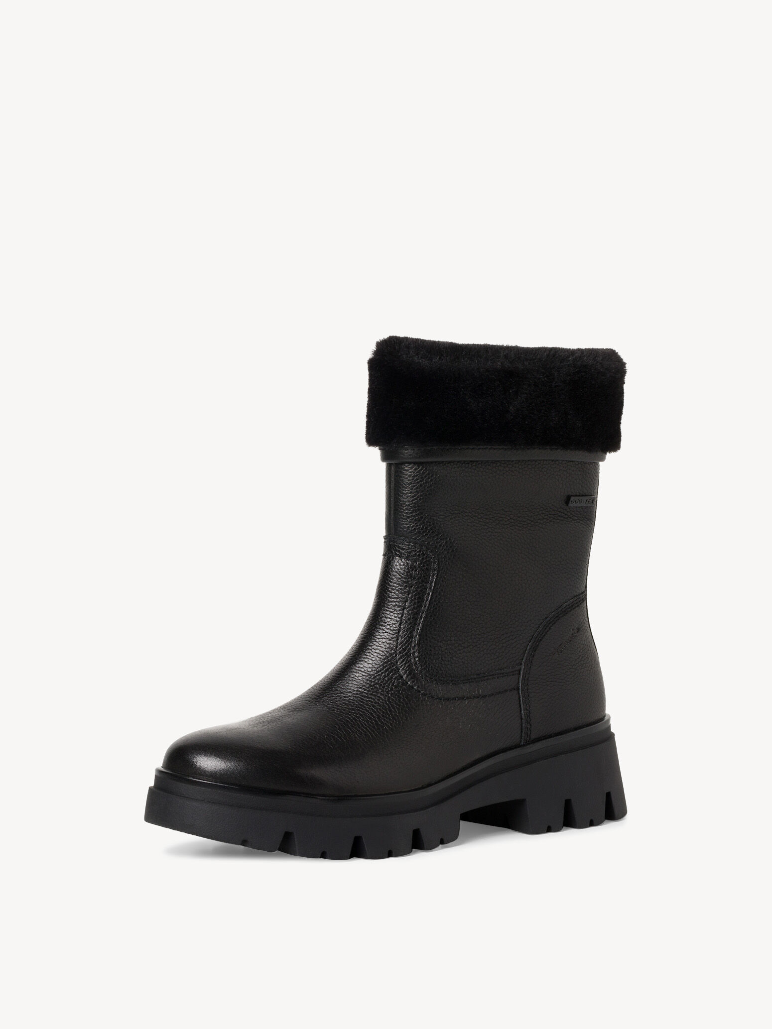 Bottine en cuir - noir