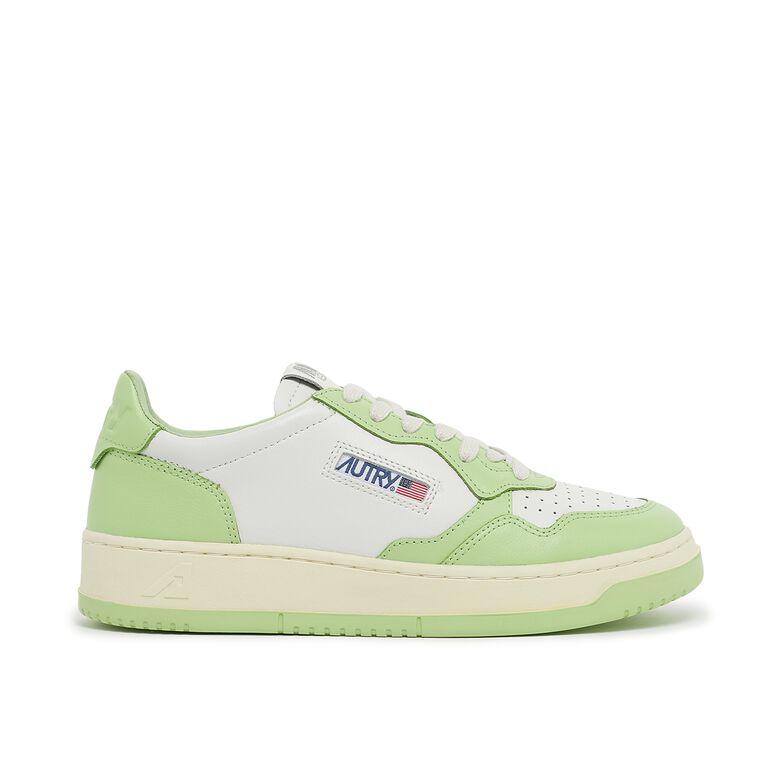 Autry Wmns Medalist Low leat/leat wht/snap grn