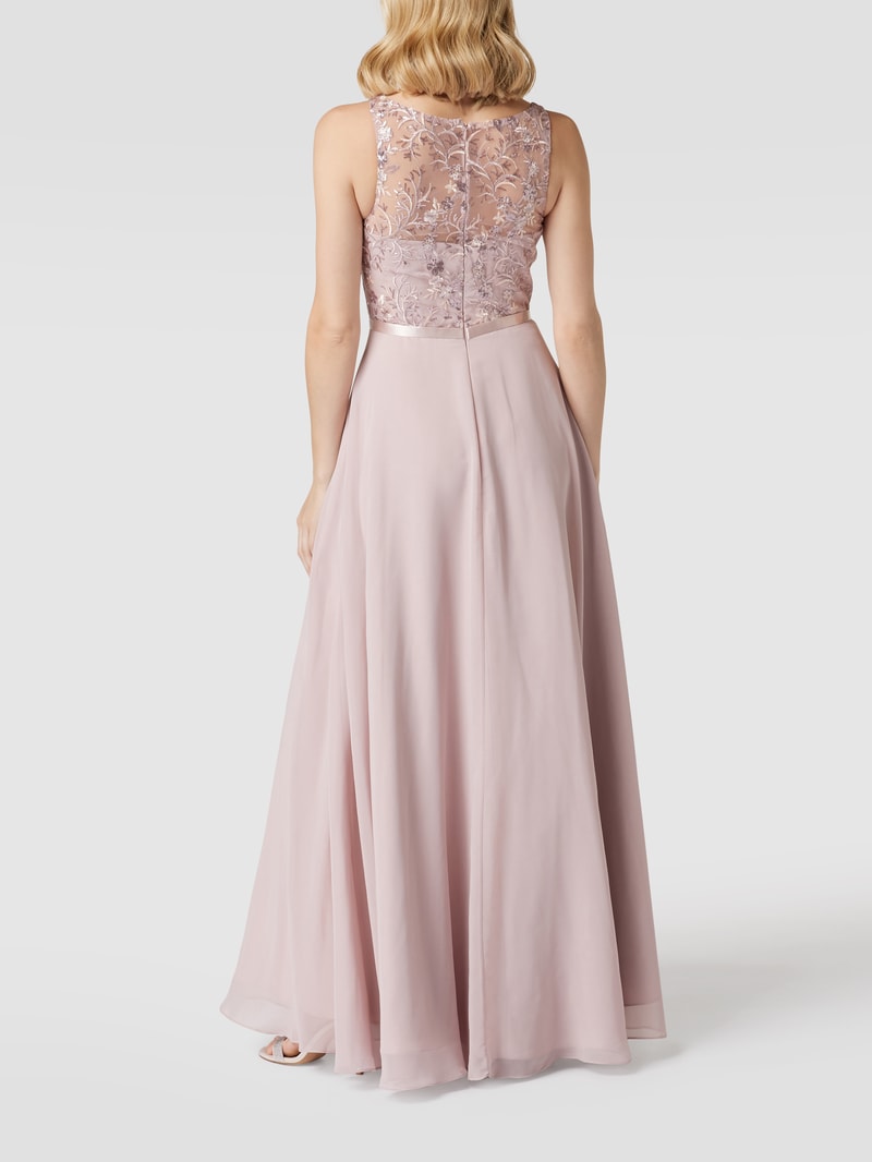 Abendkleid mit Paillettenbesatz in mauve