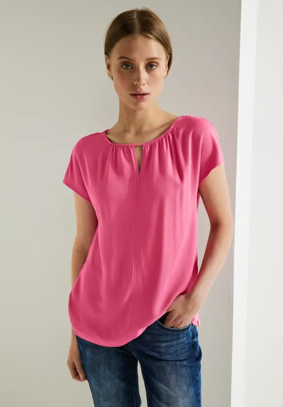 Street One Materialmixshirt mit Cut-Out