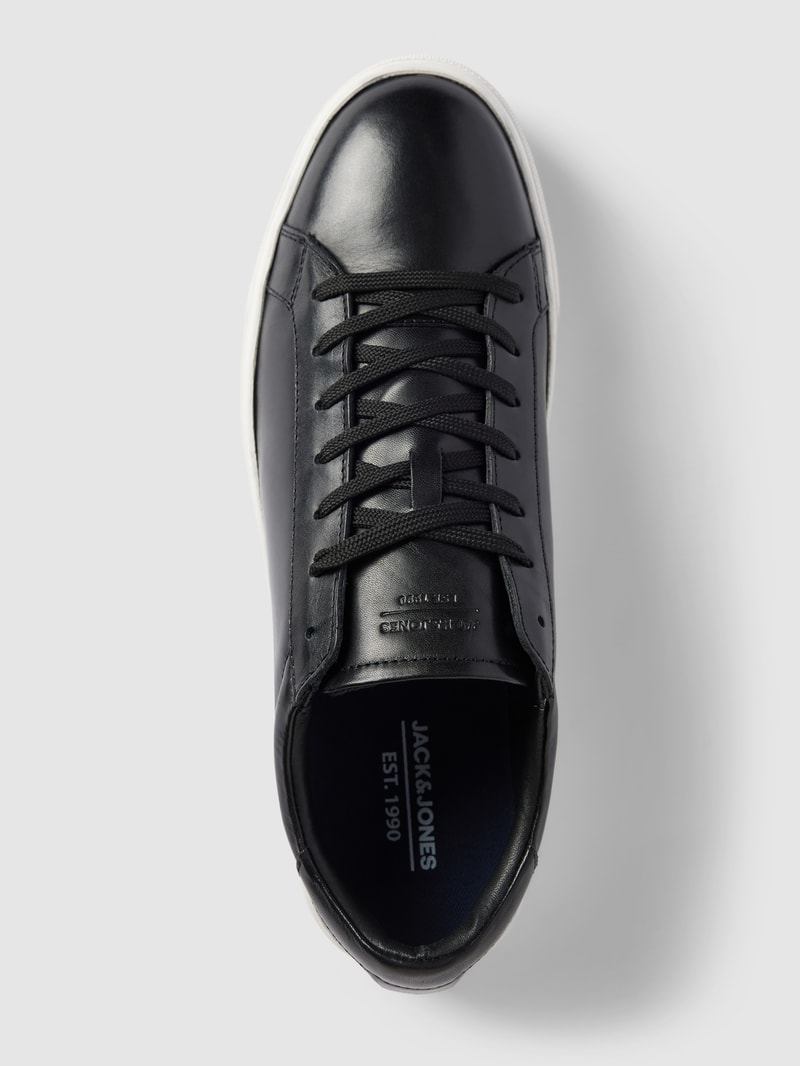 Sneaker aus Leder mit Label-Detail Modell 'RADCLIFFE' in schwarz