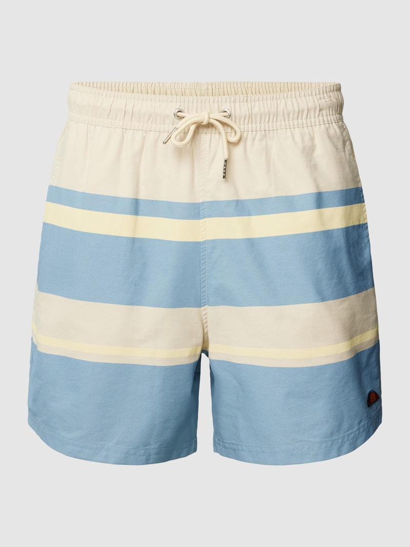 Shorts mit Streifenmuster in beige