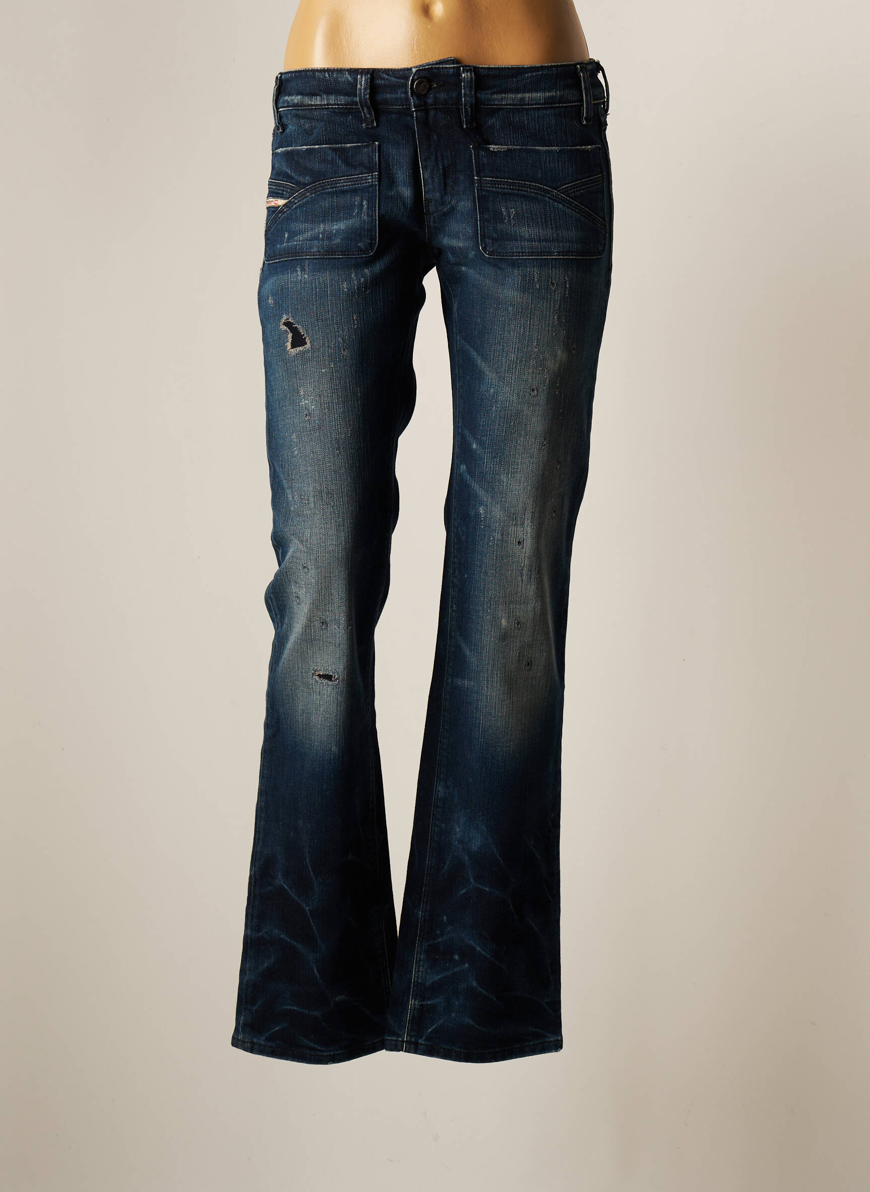 Diesel Jeans Bootcut Femme couleur bleu