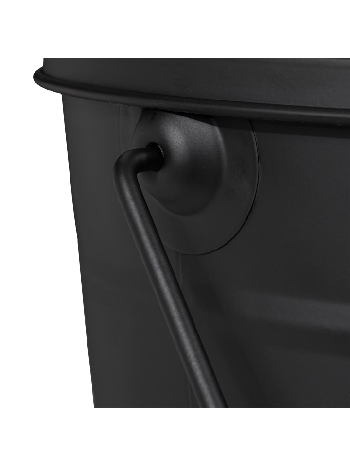 relaxdays Ascheeimer in Schwarz - 12 l günstig kaufen onesize